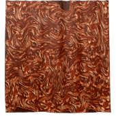 Rideaux De Douche Terre cuite brune texturée (Devant)