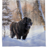 Rideaux De Douche Terre-Neuve Laissons neiger Noël (Devant)