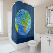 Rideaux De Douche Terre tourbillonnant (En situation)