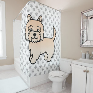 Rideaux De Douche Tervueren Cairn Terrier Chiot Mignon Dessin Animé