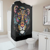 Rideaux De Douche Tête de tigre (En situation)