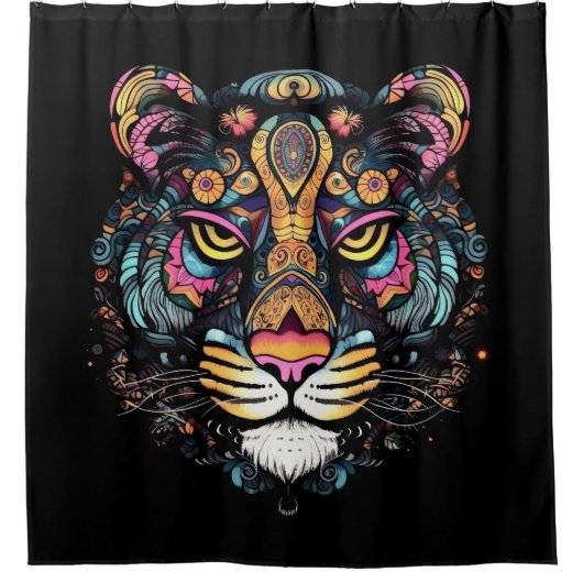 Rideaux De Douche Tête de tigre (Devant)