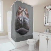 Rideaux De Douche Tête d'hippopotame (En situation)