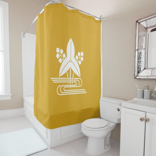 Rideaux De Douche Têtes de flèche et eau (En situation)