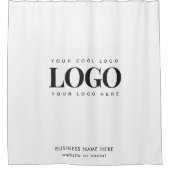 Rideaux De Douche Texte du logo de l'entreprise personnalisée (Devant)