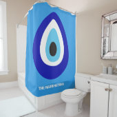 Rideaux De Douche Texte personnalisé Mal Eye Nazar Amulet (En situation)