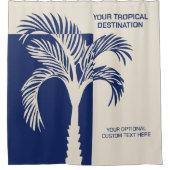 Rideaux De Douche Texte personnalisé Vacances tropicales (Devant)