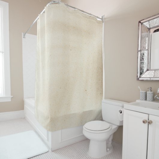 Rideaux De Douche textile blanc avec ombre noire (En situation)