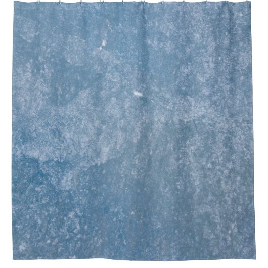 Rideaux De Douche textile floral bleu et blanc (Devant)