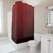 Rideaux De Douche textile floral rouge et noir (En situation)