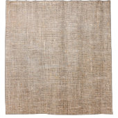 Rideaux De Douche Textile jute texture tissu brun (Devant)