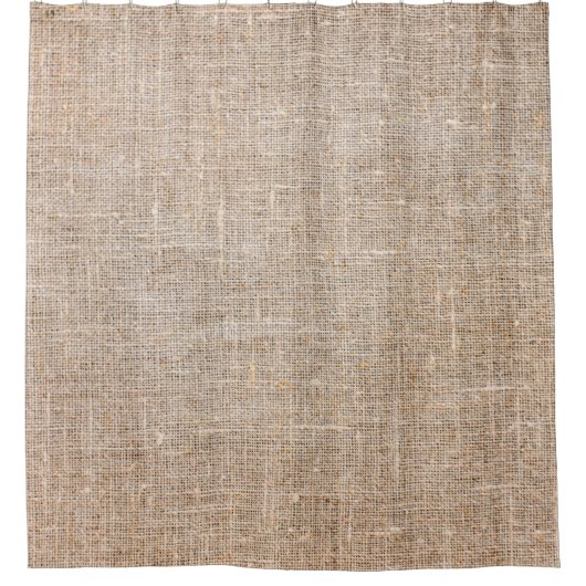 Rideaux De Douche Textile jute texture tissu brun (Devant)