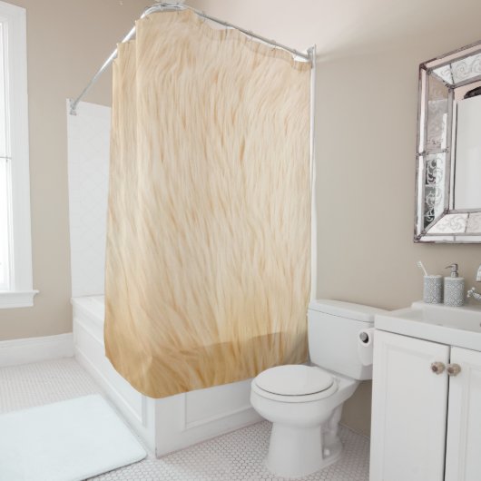 Rideaux De Douche Texture animale de fourrure de chèvre (En situation)