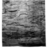 Rideaux De Douche Texture bois noir et blanc (Devant)