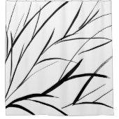 Rideaux De Douche Texture brossée noire et blanche (Devant)