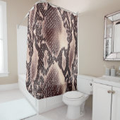 Rideaux De Douche texture Brown en cuir de serpent (En situation)
