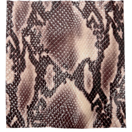 Rideaux De Douche texture Brown en cuir de serpent (Devant)