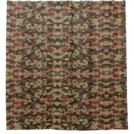 Rideaux De Douche Texture camouflage marron (Devant)