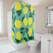 Rideaux De Douche Texture créative de peinture rose-bleu, abstraite. (En situation)