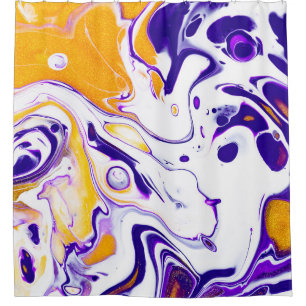 Rideaux De Douche Texture d'art fluide : peintures tourbillonnantes.