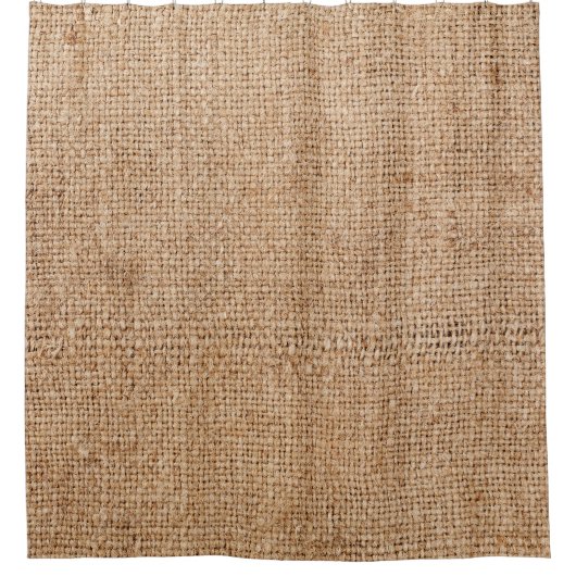 Rideaux De Douche texture de burlap Brown, tissu rustique. (Devant)