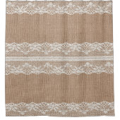 Rideaux De Douche Texture de dentelle blanche Brown (Devant)