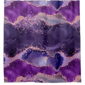 Rideaux De Douche Texture de l'agate de la Glitterie violette (Devant)