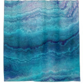 Rideaux De Douche Texture de l'Agate Vert de la Mer Bleue (Devant)