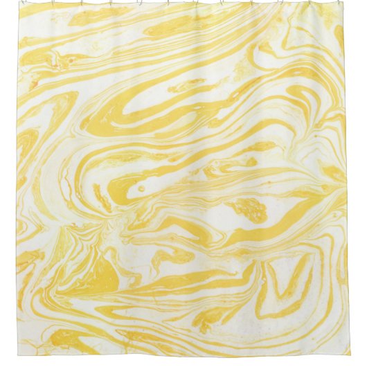 Rideaux De Douche Texture de marbre jaune. Main dessinée (Devant)