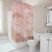 Rideaux De Douche Texture de marbre rose (En situation)