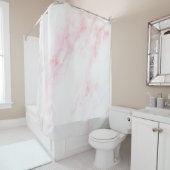 Rideaux De Douche Texture de marbre rose doux (En situation)