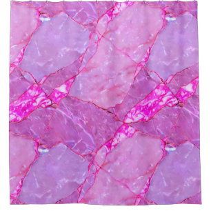 Rideaux De Douche Texture de marbre rose, effet de marbre