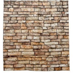 Rideaux De Douche Texture de mur en pierre