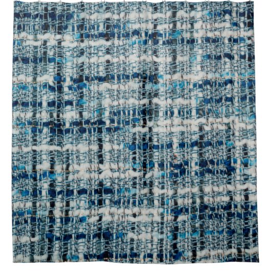 Rideaux De Douche Texture de tissu de costume de boucle (Devant)