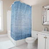 Rideaux De Douche Texture des jeans en denim bleu (En situation)