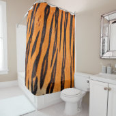 Rideaux De Douche Texture d'impression de tigre (En situation)
