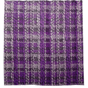 Rideaux De Douche Texture du tissu de tartan violet utile comme supp