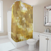 Rideaux De Douche Texture du triangle or Abstrait (En situation)