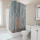 Rideaux De Douche texture en bois grunge (En situation)