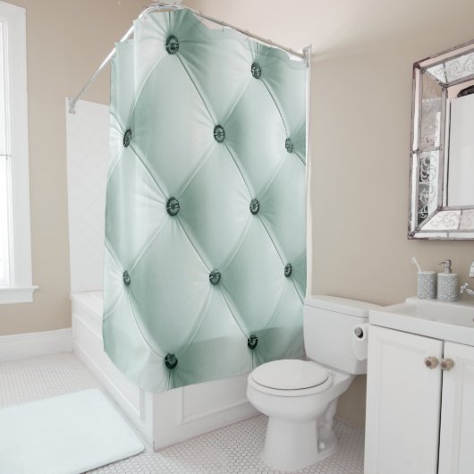 Rideaux De Douche Texture en cuir blanc en Interiorabstract de luxe, (En situation)