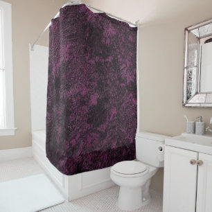 Rideaux De Douche Texture en cuir bordeaux
