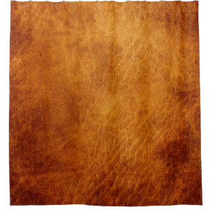 Rideaux De Douche texture en cuir Brown