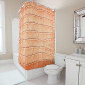 Rideaux De Douche Texture en cuir de reptile orange (En situation)