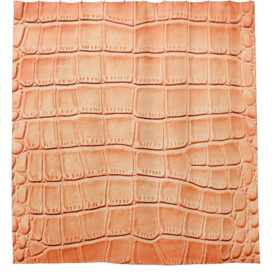 Rideaux De Douche Texture en cuir de reptile orange (Devant)