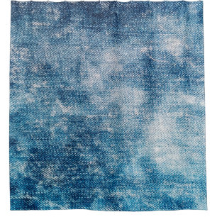 Rideaux De Douche Texture en jean bleu