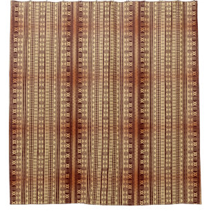 Rideaux De Douche Texture ethnique Brown
