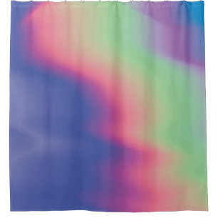 Rideaux De Douche Texture holographique avec taches colorées. Psych