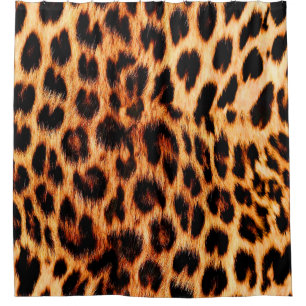 Rideaux De Douche Texture léopard, motif sans couture d'animal afric