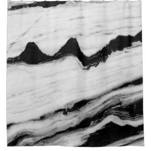 Rideaux De Douche texture naturelle en marbre noir et blanc, luxueux