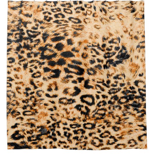 Rideaux De Douche Texture peau léopard, motif léopard (Devant)